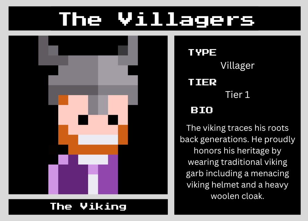 The Viking biography card
